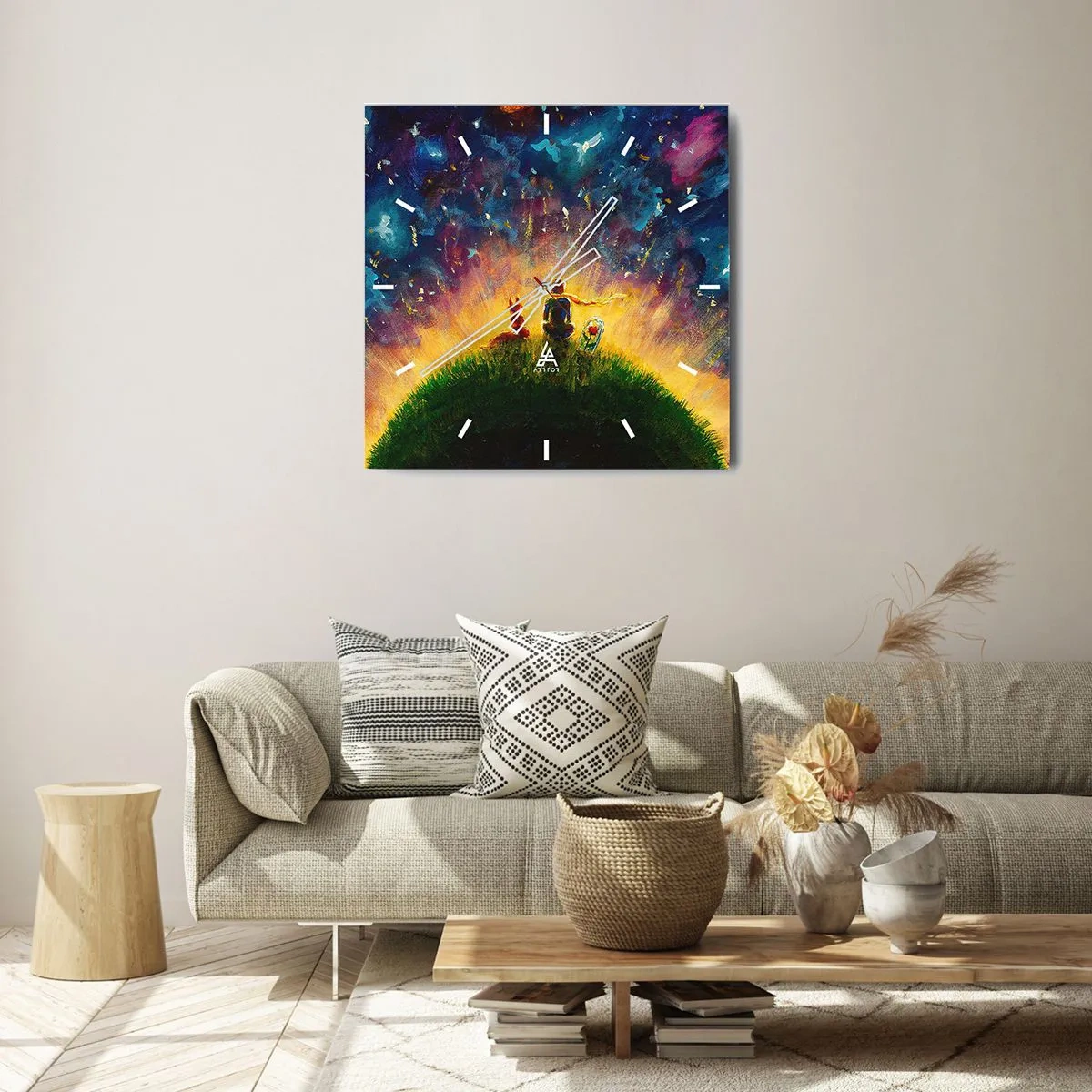 Orologio da parete - Orologio in Vetro - Amore e amicizia: l'intero mondo - 40x40 cm