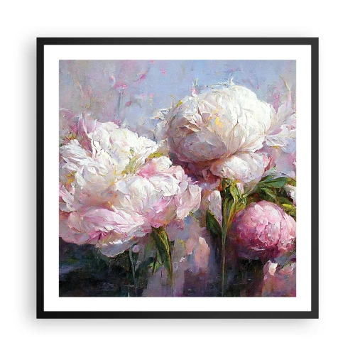 Poster in cornice nera - Un bouquet pieno di vita - 60x60 cm