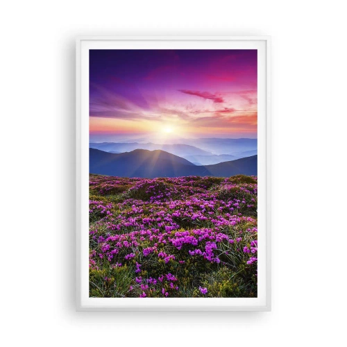 Poster in cornice bianca - Il profumo dei fiori freschi del campo - 70x100 cm