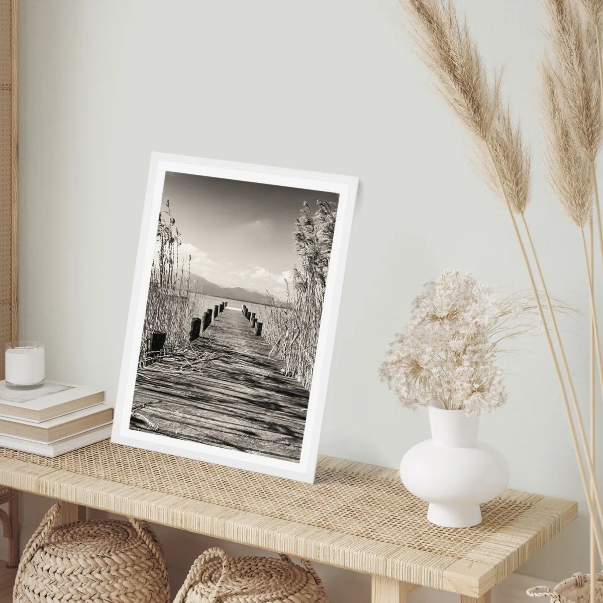 Poster in cornice bianca - Nel silenzio dell'erba - 30x40 cm