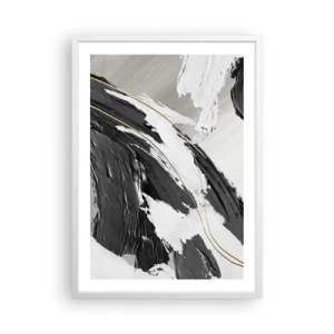 Poster in cornice bianca - Astrazione con sfarzo - 50x70 cm