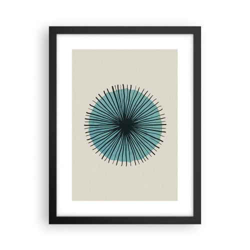 Poster in cornice nera - Radiosamente nel blu - 30x40 cm