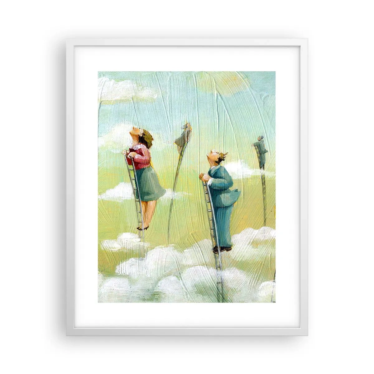 Poster in cornice bianca - Seguendo i propri sogni - 40x50 cm