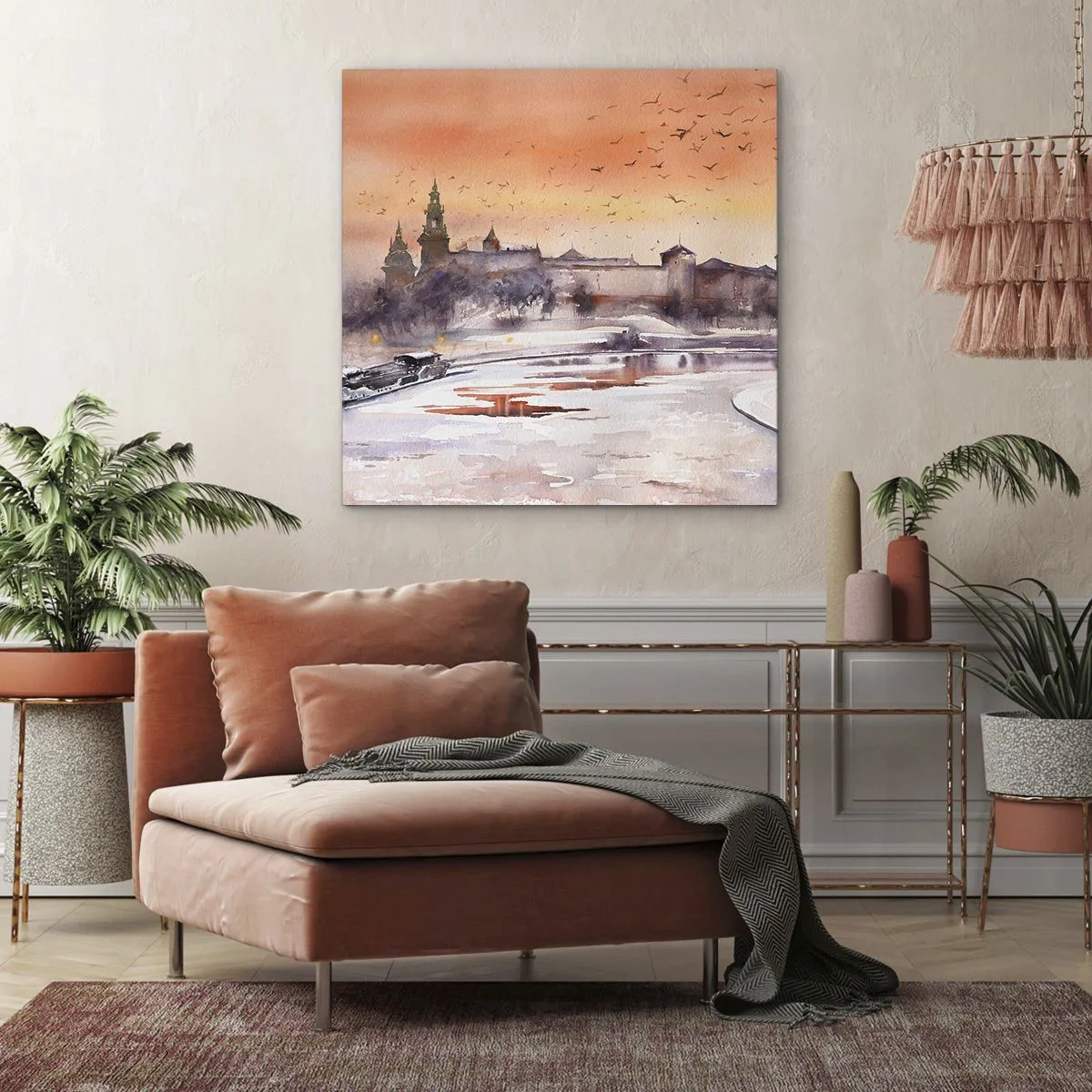 Quadro su tela - Stampe su Tela - Tramonto reale - 50x50 cm