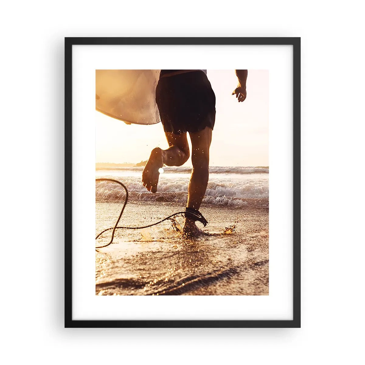 Poster in cornice nera - L'incontro delle onde - 40x50 cm