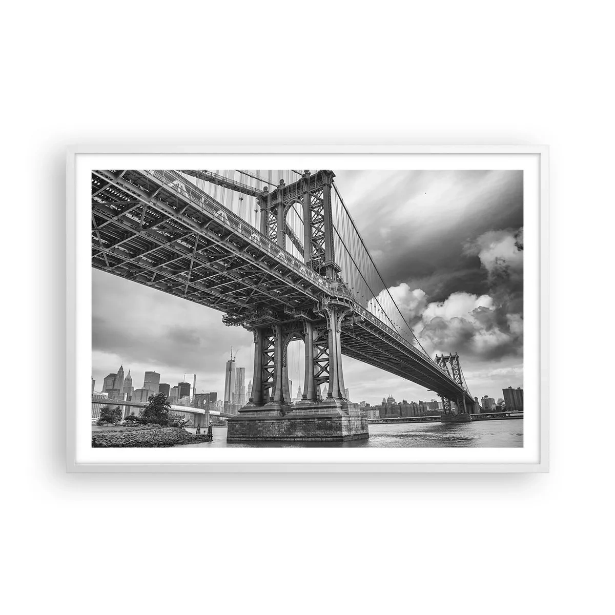 Poster in cornice bianca - Verso il cuore della città - 91x61 cm