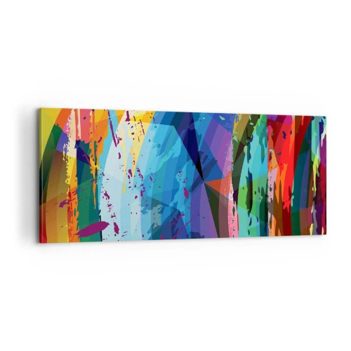 Quadro su tela - Stampe su Tela - Capogiro di colori - 100x40 cm