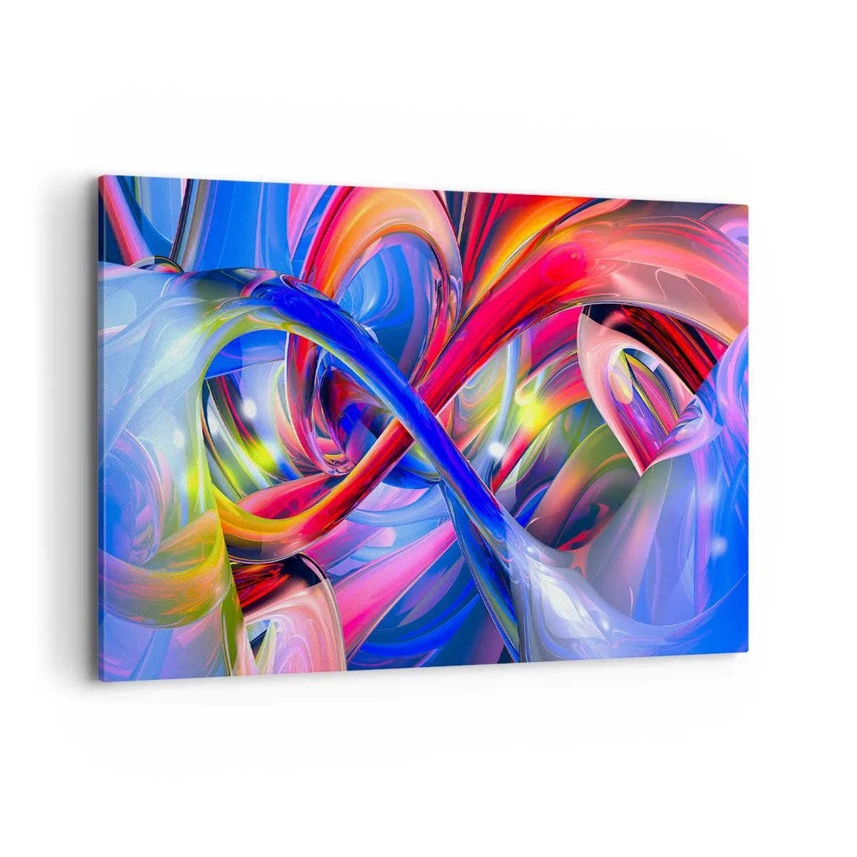 Quadro su tela - Stampe su Tela - Composizioni geometriche astratte e colorate in forme dinamiche - 100x70cm - La danza dei colori - Decorazione murale moderna per soggiorno e camera da letto ARTTOR