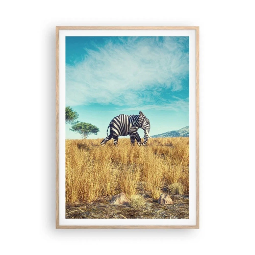 Poster in cornice rovere chiaro - Il grigio non è più di moda - 70x100 cm