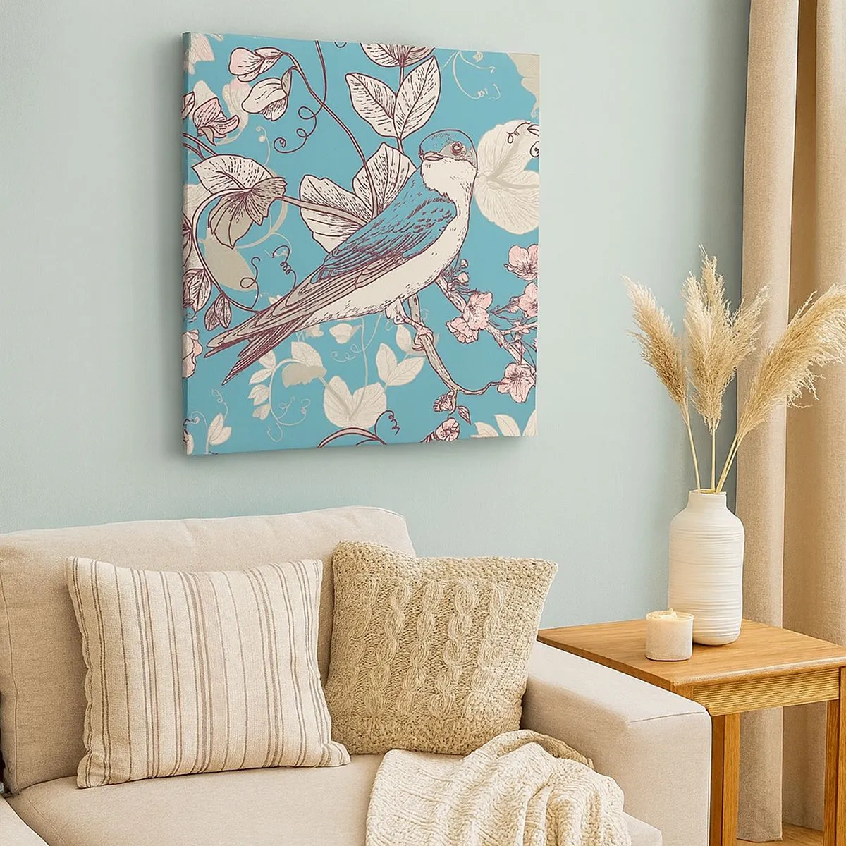 Quadro su tela - Stampe su Tela - Sul pioppo riflessi e cinguettii - 30x30 cm