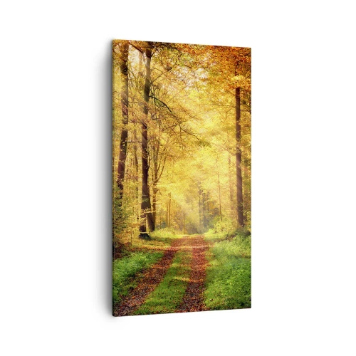 Quadro su tela - Stampe su Tela - Il silenzio d'oro del bosco - 45x80 cm