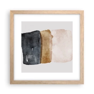 Poster in cornice rovere chiaro - Composizione di colori della terra - 30x30 cm
