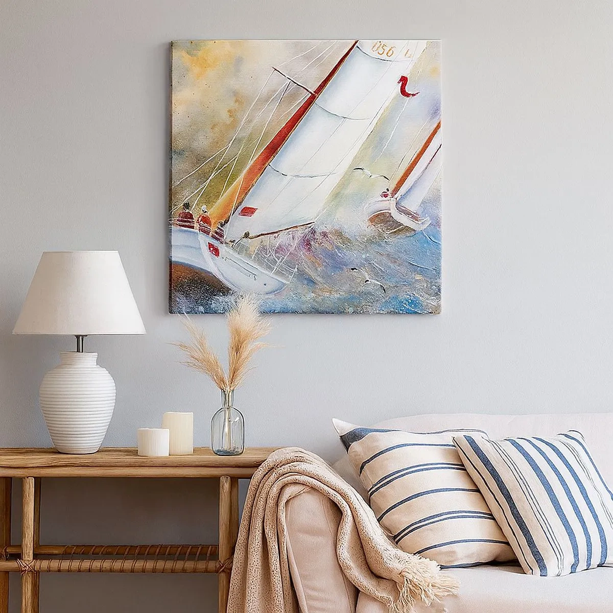 Quadro su tela - Stampe su Tela - Correndo sulle onde - 30x30 cm