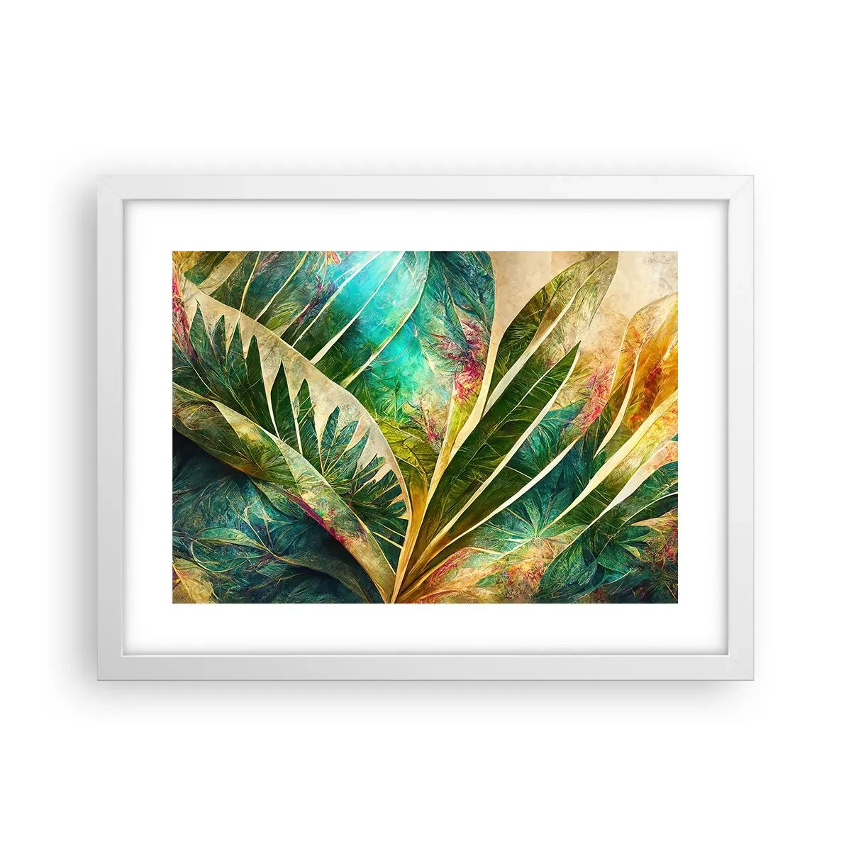 Poster in cornice bianca - I colori dei tropici - 40x30 cm