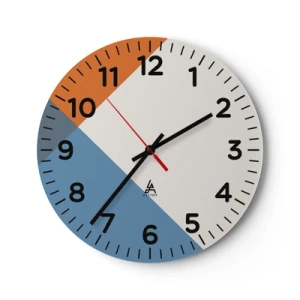 Orologio da parete - Orologio in Vetro - Ad angolo... - 30x30 cm