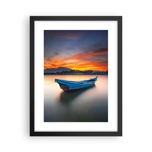 Poster in cornice nera - Viene una notte buona - 30x40 cm