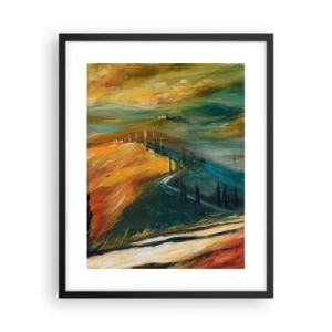 Poster in cornice nera - Paesaggio toscano - 40x50 cm