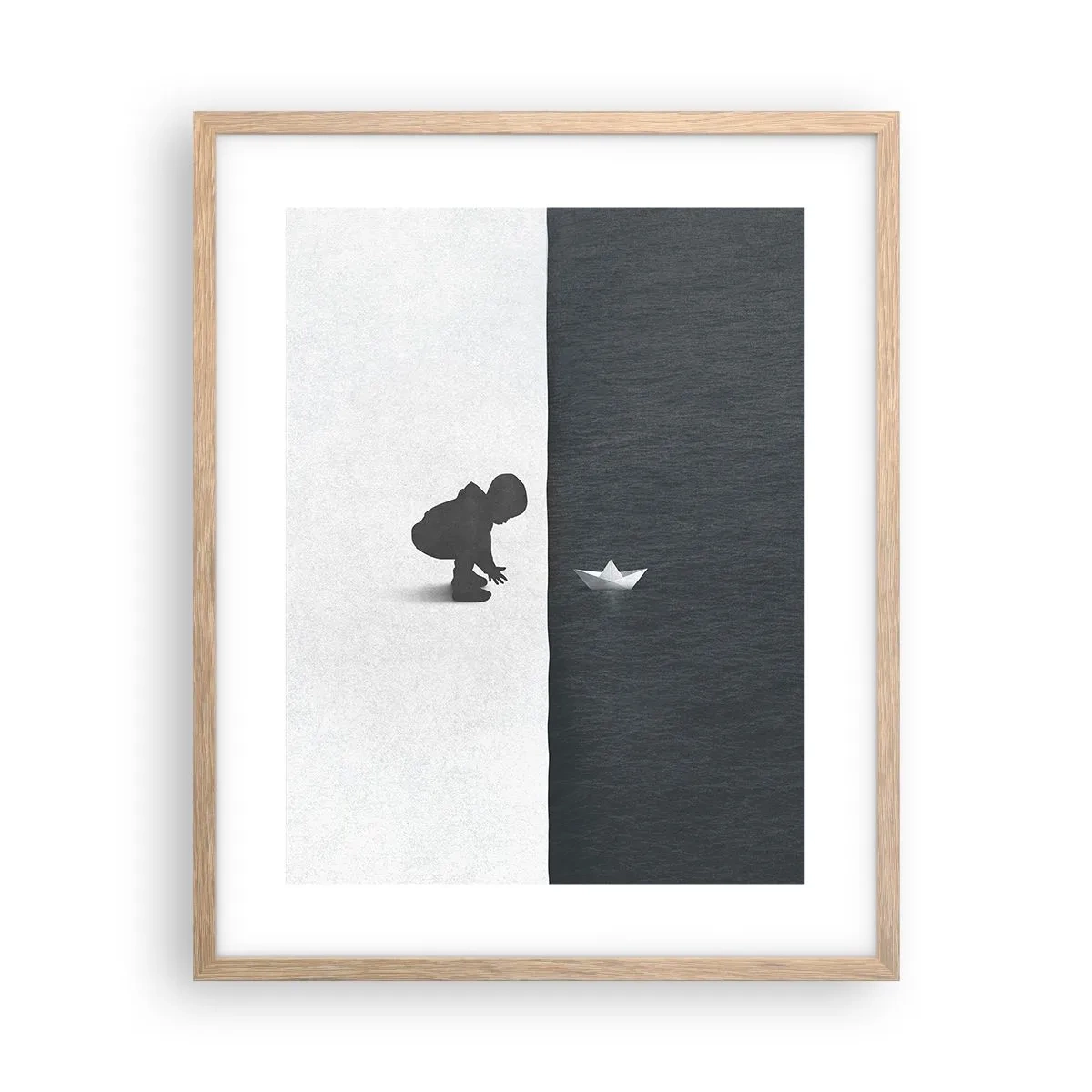 Poster in cornice rovere chiaro - La grande spedizione - 40x50 cm