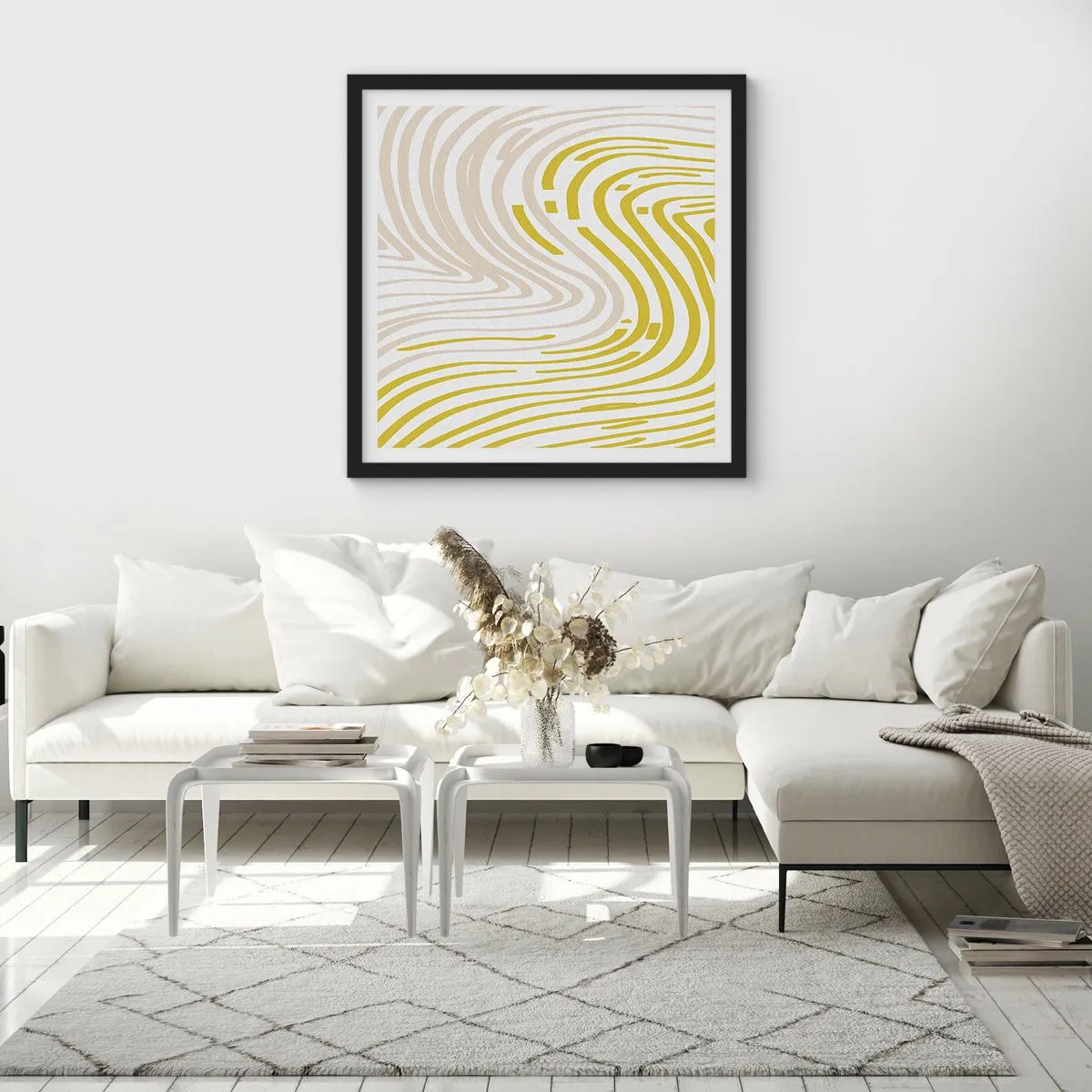 Poster in cornice nera - Composizione con lieve deflessione - 30x30 cm