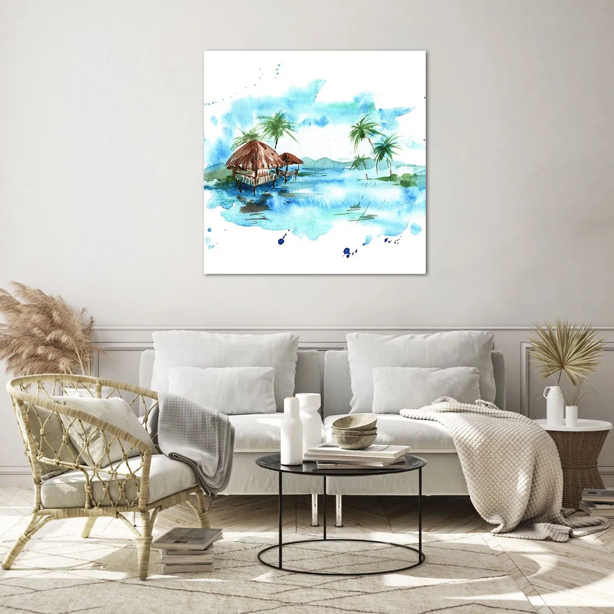 Quadro su vetro - Da qualche parte nel Pacifico - 40x40 cm