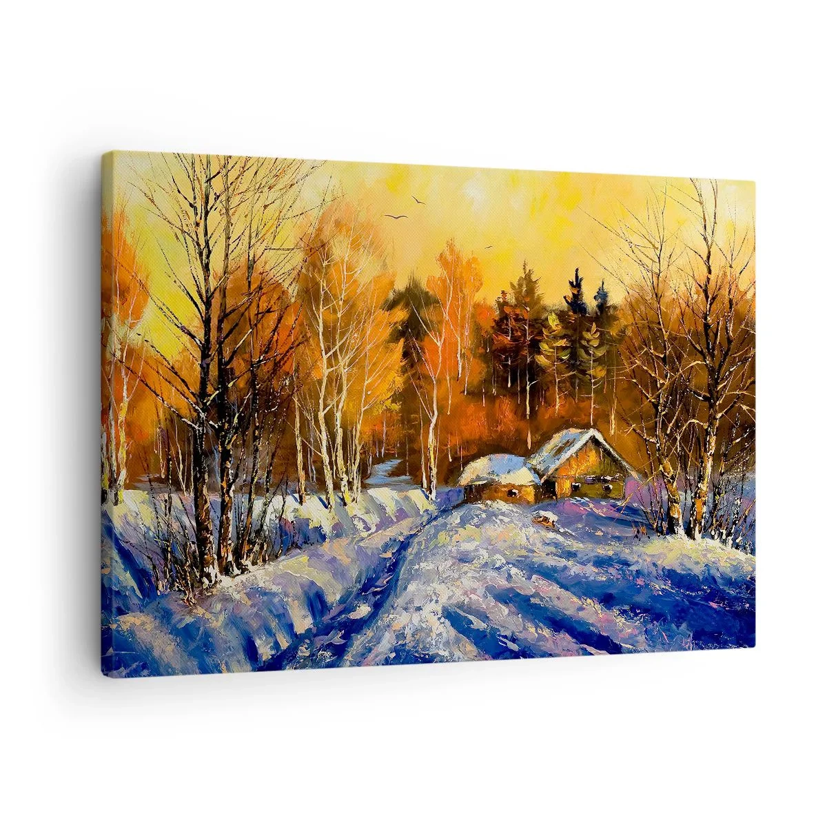 Quadro su tela - Stampe su Tela - Impressionismo invernale al sole - 70x50 cm