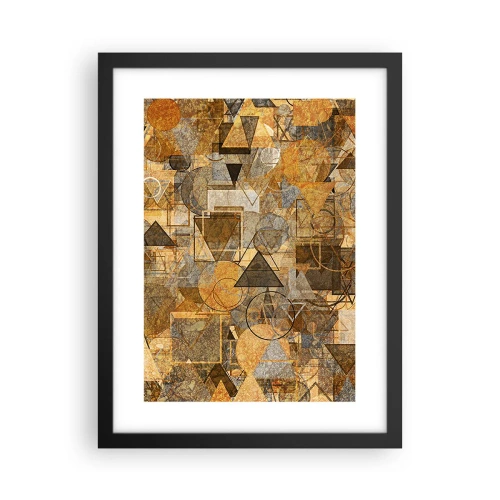 Poster in cornice nera - Il mondo compreso nella forma - 30x40 cm