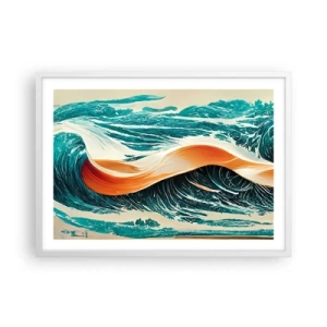 Poster in cornice bianca - Il sogno del surfista - 70x50 cm