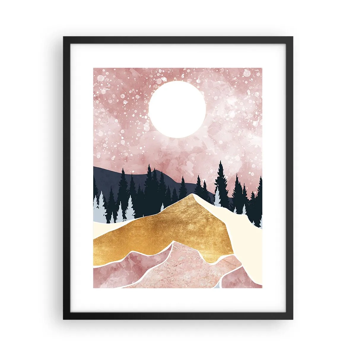 Poster in cornice nera - Guardiano notturno - 40x50 cm