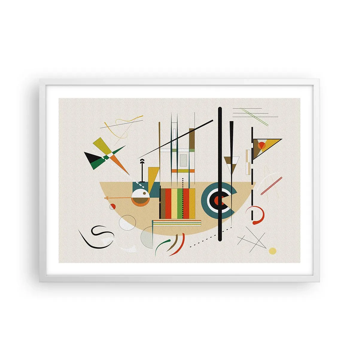 Poster in cornice bianca - E il mondo ride - 70x50 cm