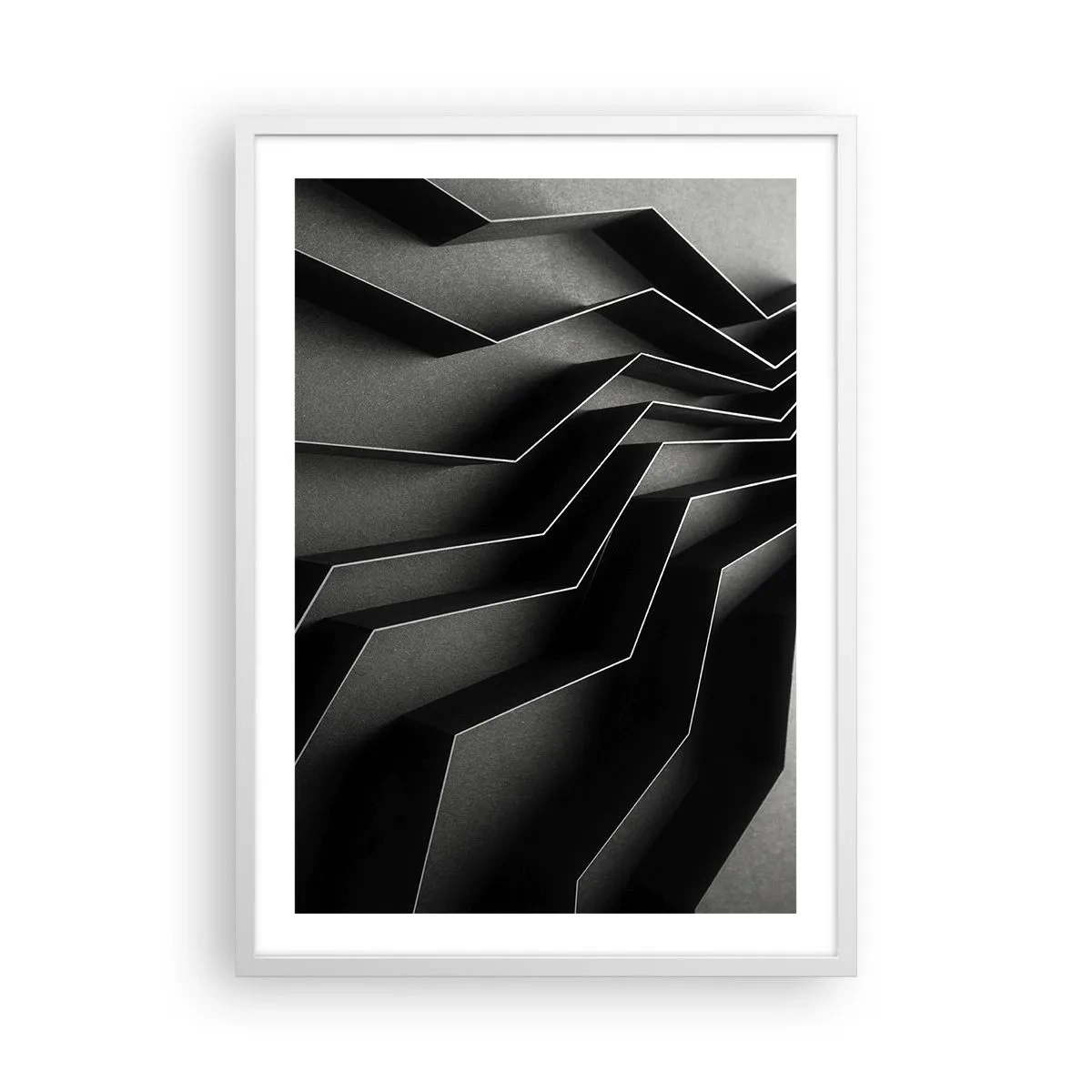Poster in cornice bianca - Ordine tridimensionale - 50x70 cm