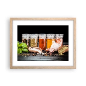 Poster in cornice rovere chiaro - Perché la vita abbia sapore - 40x30 cm