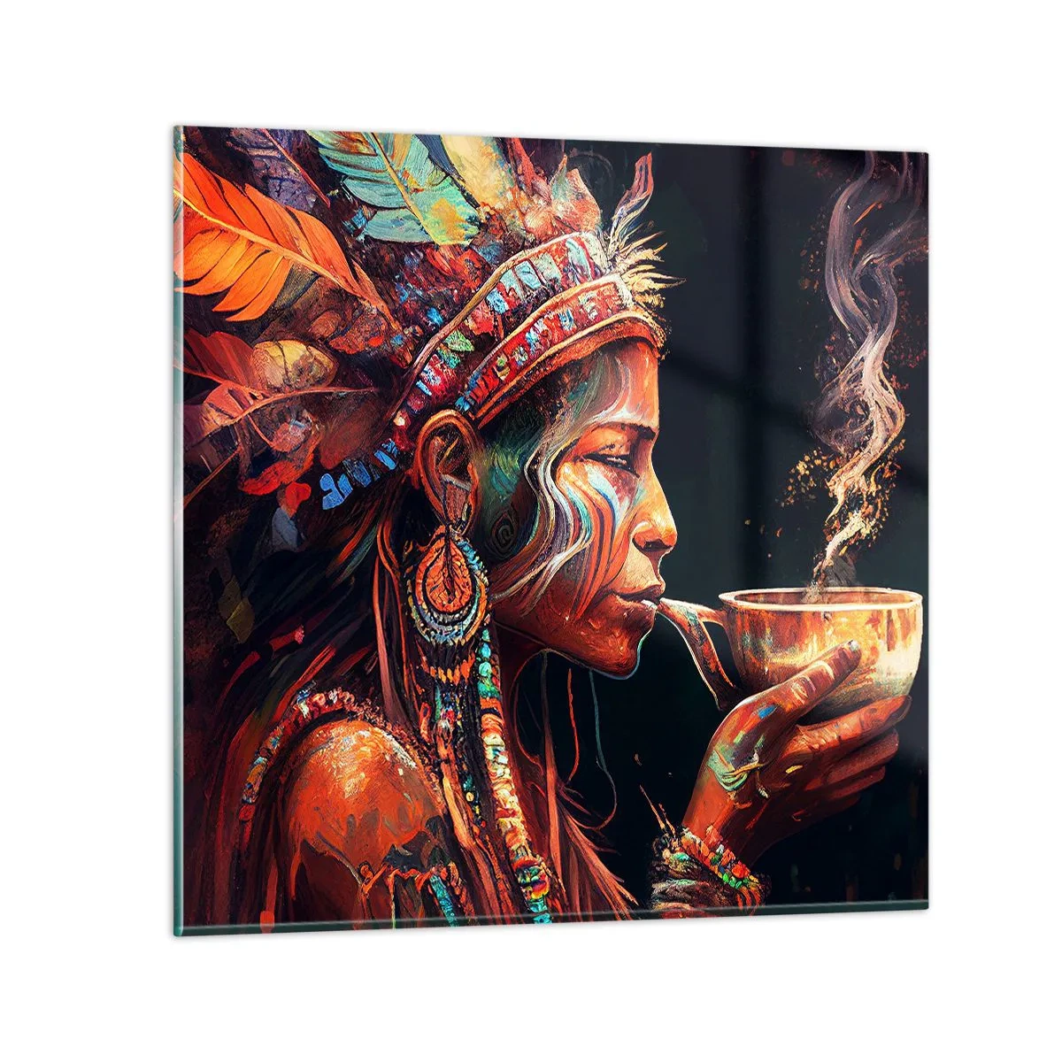 Quadro su vetro - Rituale magico - 60x60 cm