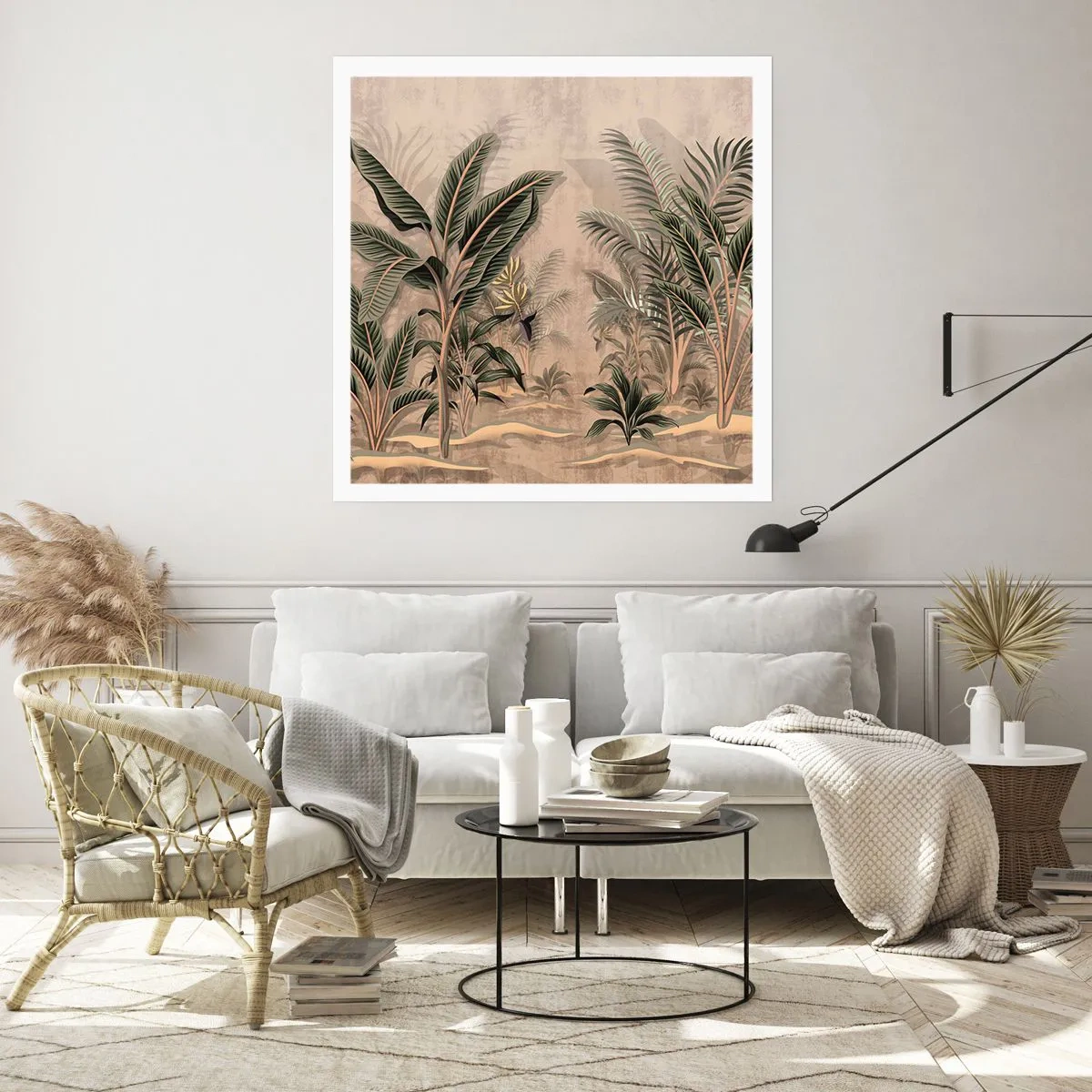 Poster - Incisione in stile coloniale - 30x30 cm
