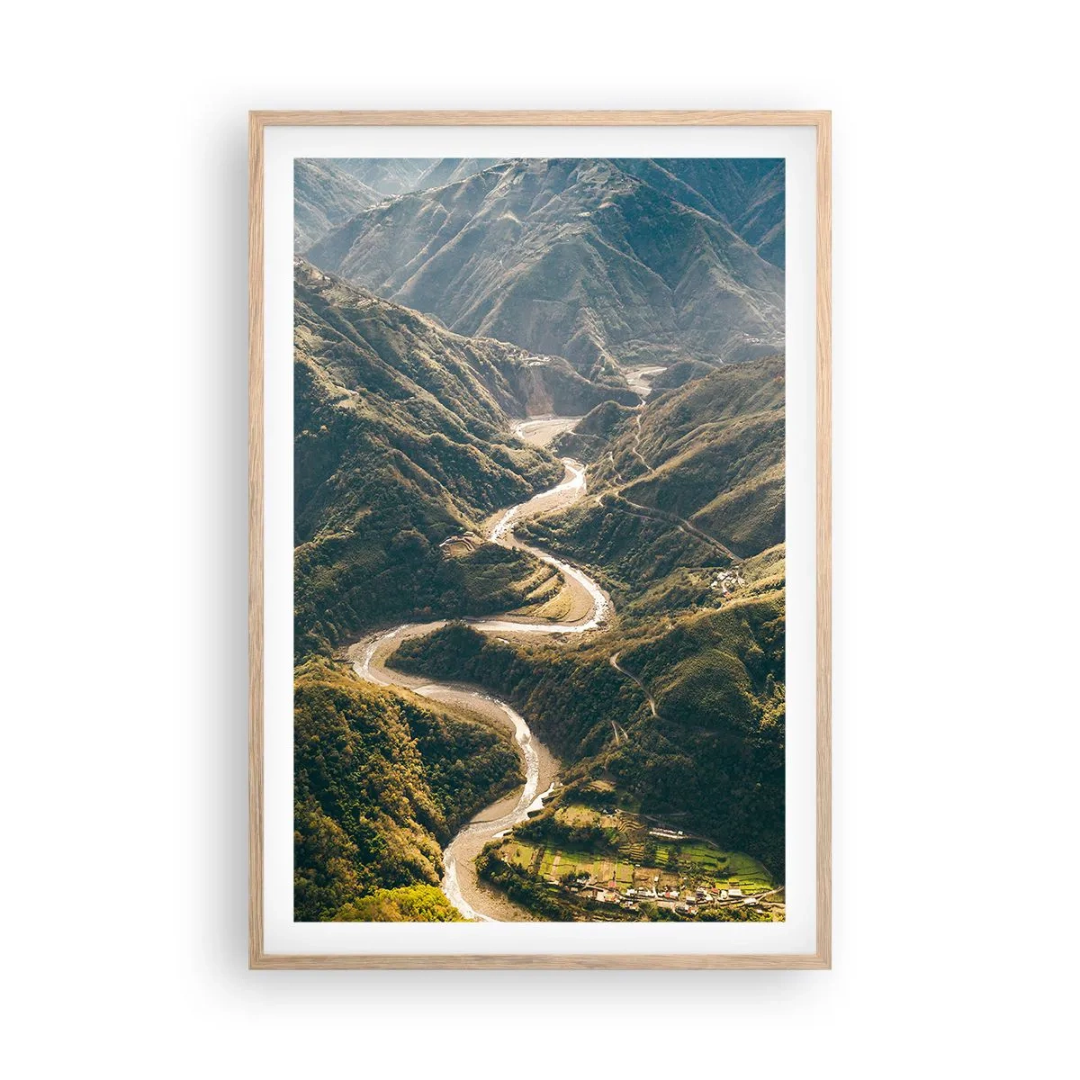 Poster in cornice rovere chiaro - Direttamente dal cuore dei monti - 61x91 cm