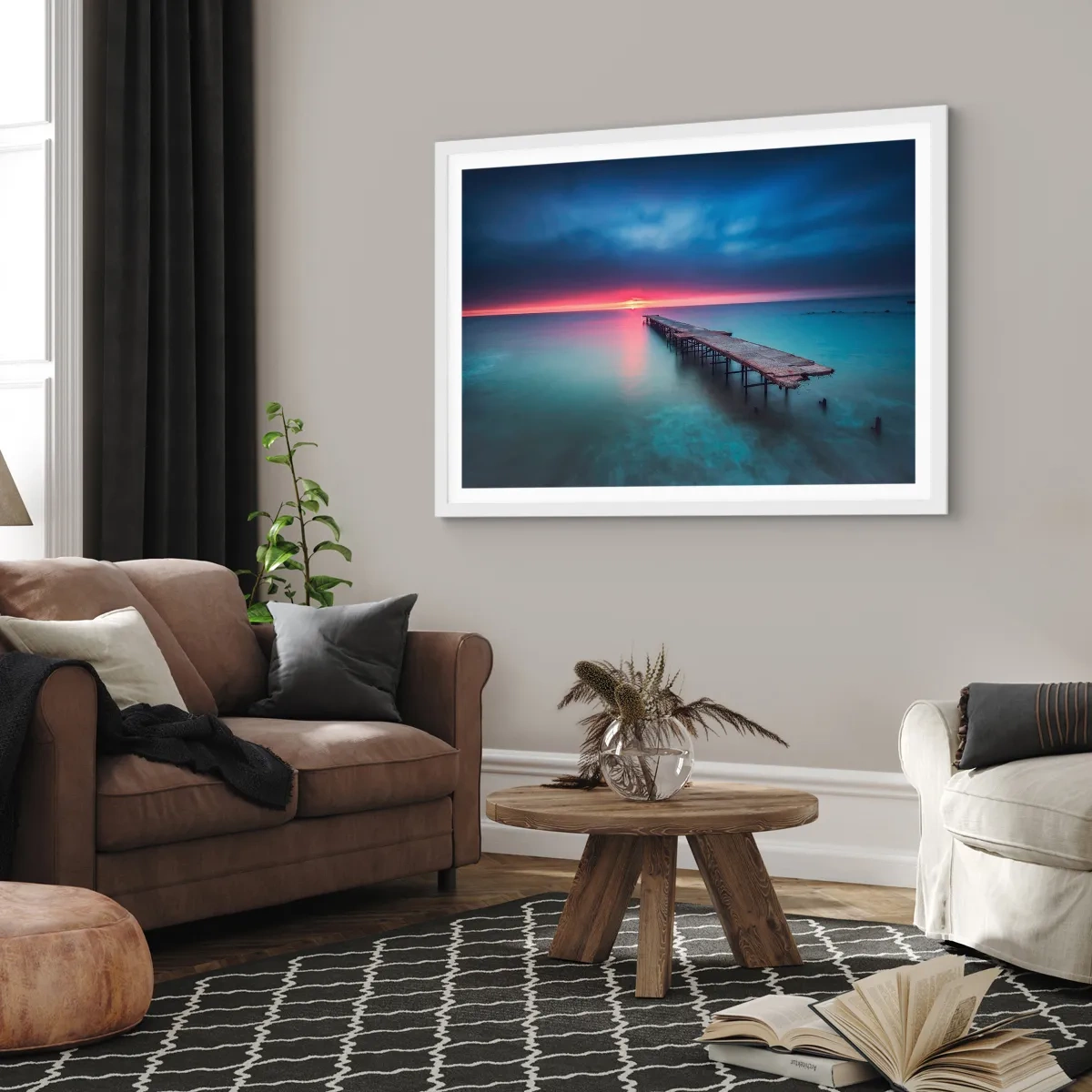 Poster in cornice bianca - Tra il cielo e la terra - 40x30 cm