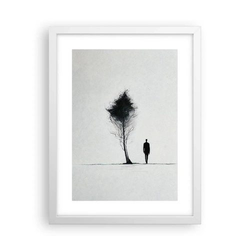 Poster in cornice bianca - Tutti viaggiamo - 30x40 cm