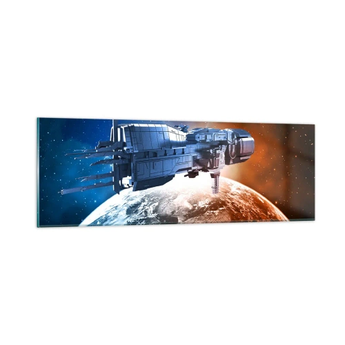 Quadro su vetro - Un attento osservatore - 90x30 cm