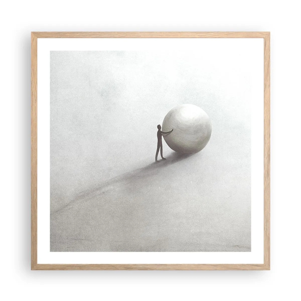 Poster in cornice rovere chiaro - Il gioco della vita - 60x60 cm