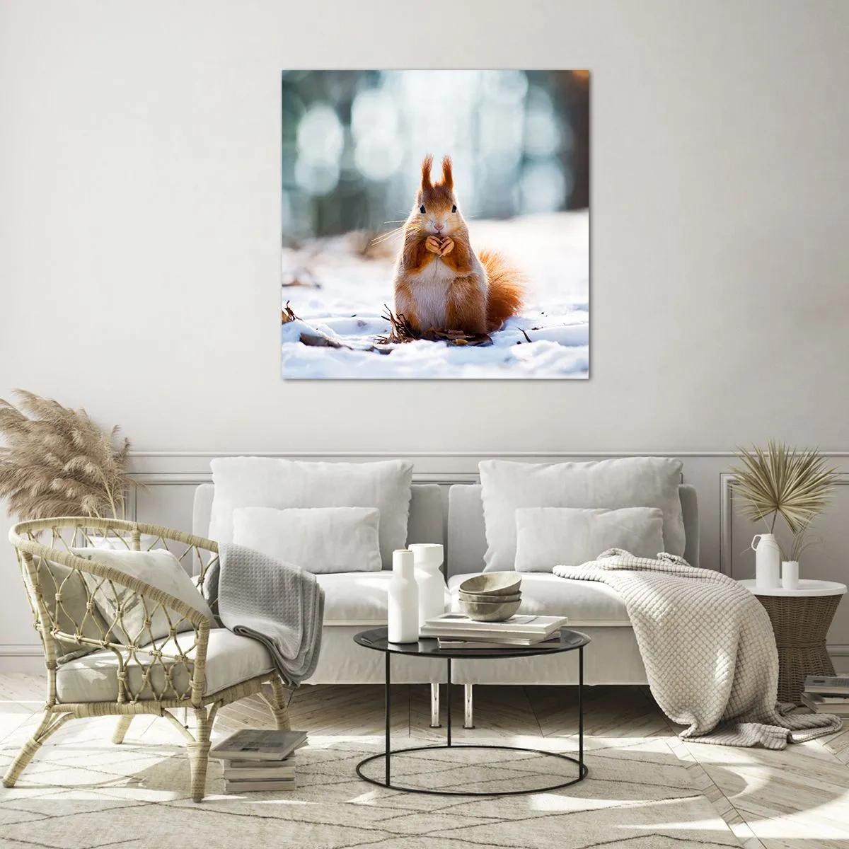 Quadro su vetro - Che cosa guardi? - 70x70 cm