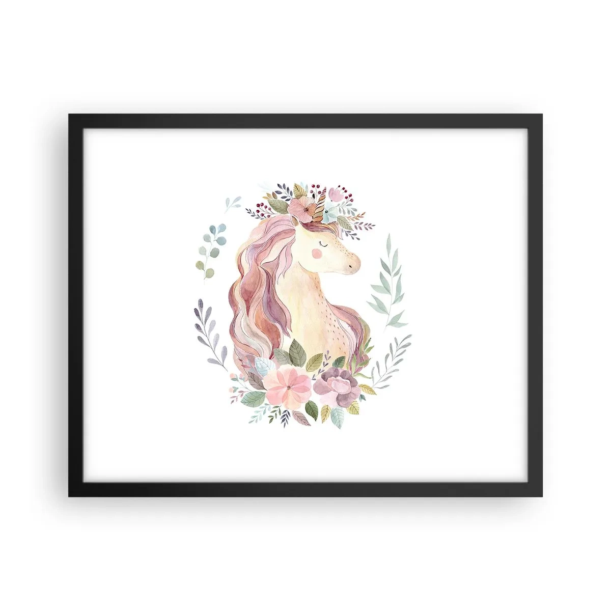 Poster in cornice nera - Invito nel mondo delle favole - 50x40 cm