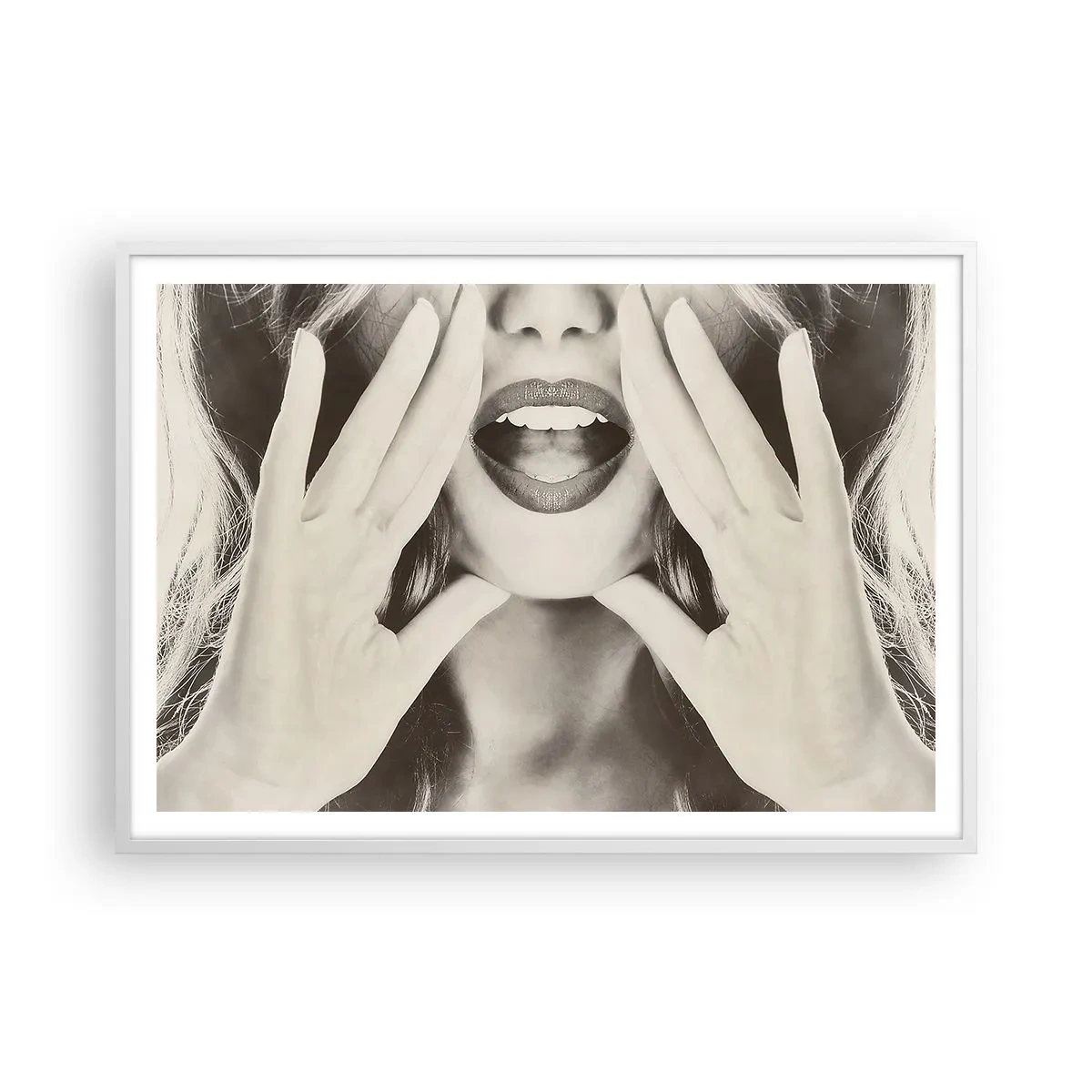 Poster in cornice bianca - Arrivo! - 100x70 cm
