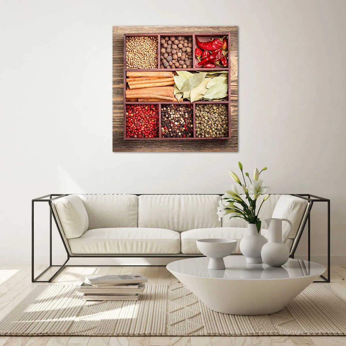 Quadro su vetro - Ordine delle forme, bouquet degli aromi - 50x50 cm