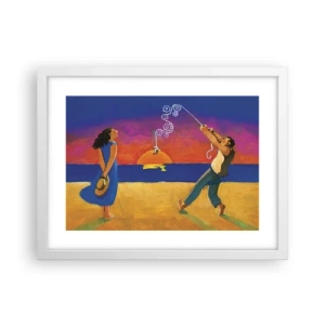 Poster in cornice bianca - Più delle stelle del cielo - 40x30 cm