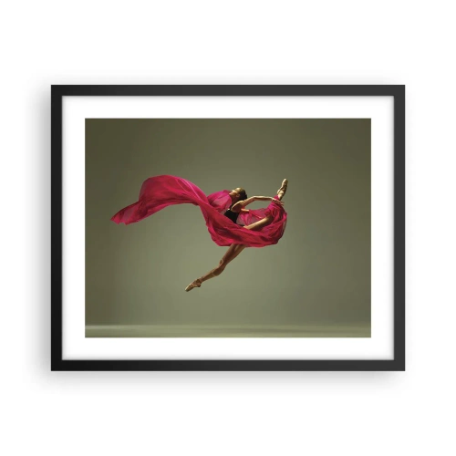 Poster in cornice nera - Fiamma danzante - 50x40 cm