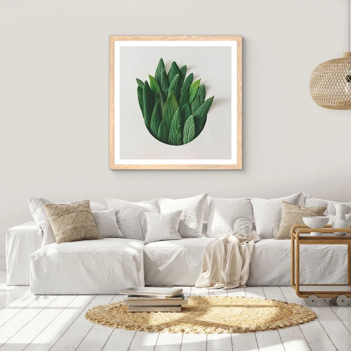 Poster in cornice rovere chiaro - Curiosità irrefrenabile - 50x50 cm