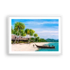 Poster in cornice bianca - Sogno esotico - 70x50 cm