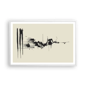 Poster in cornice bianca - Astrazione frettolosa - 91x61 cm