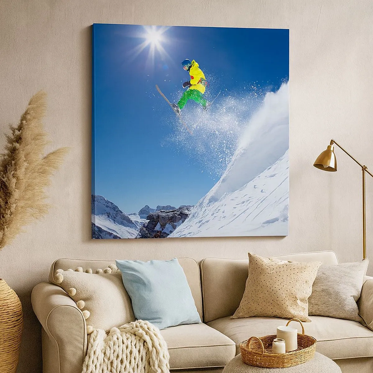 Quadro su tela - Stampe su Tela - Ballando con i monti - 30x30 cm