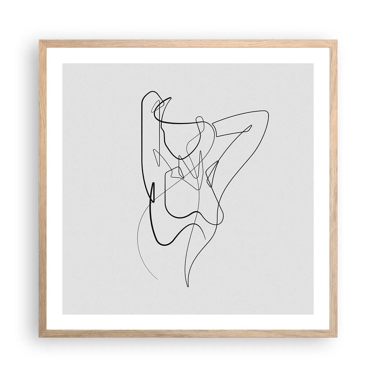 Poster in cornice rovere chiaro - Davvero, come sei... - 60x60 cm