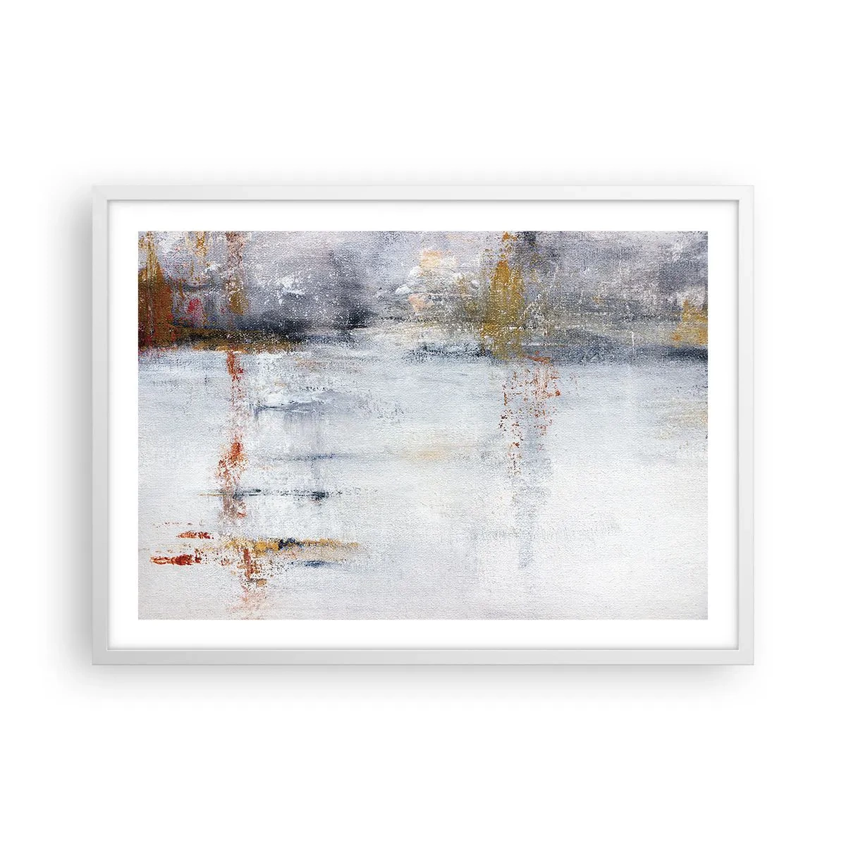 Poster in cornice bianca - Dietro la cortina d'aria - 70x50 cm